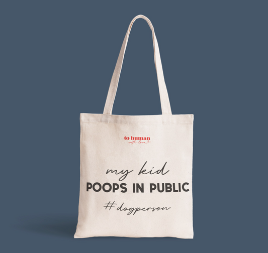 Текстилна торбичка "my kid poops in public'